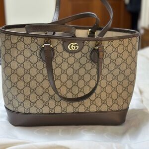 Gucci Beige and Brown GG Canvas Tote